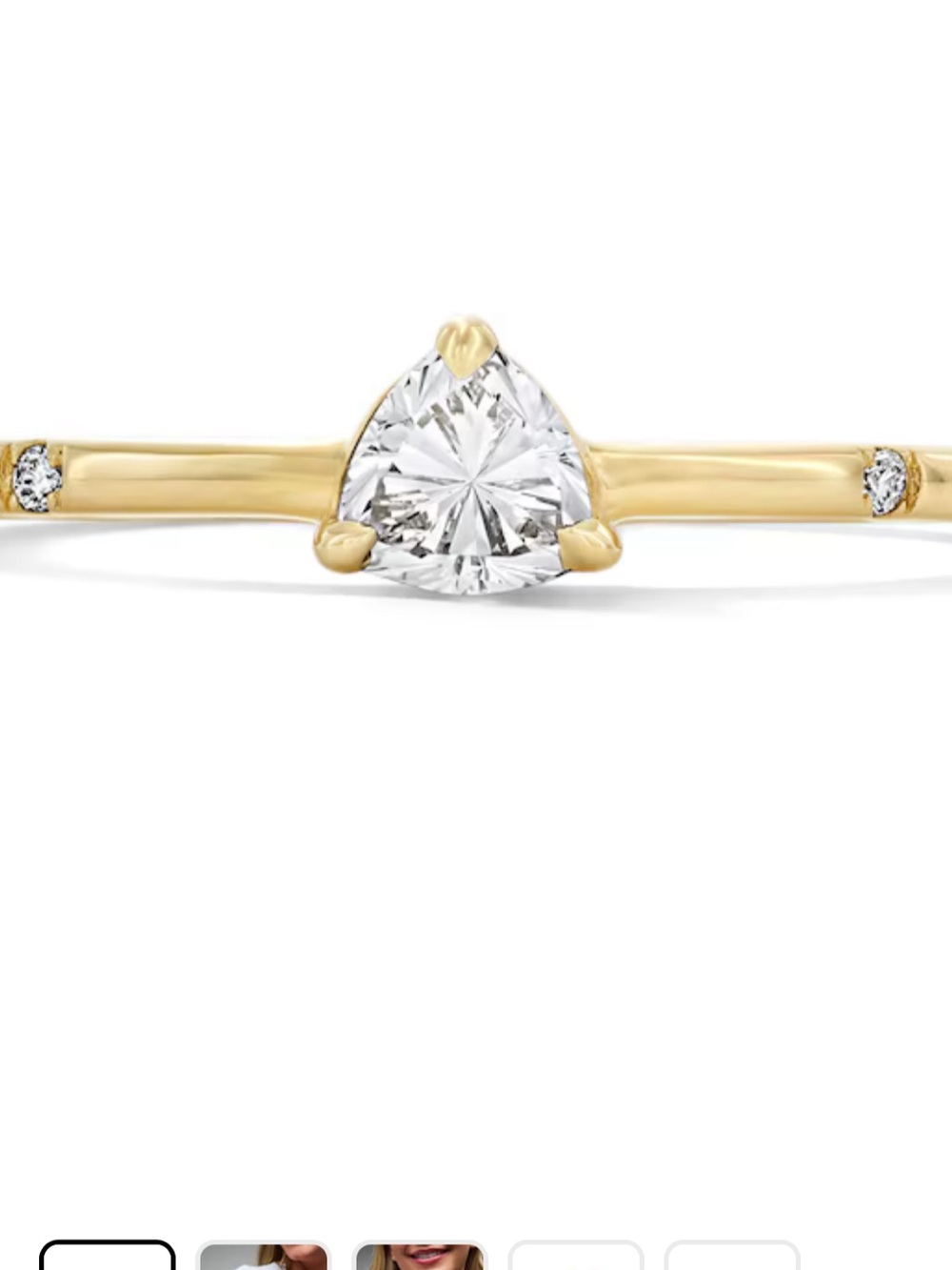 1/5 CT. T.W. Trillion-Cut Lab-Grown Diamond Three-Stone Ring in 10K Gold